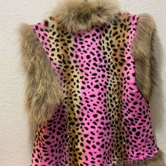 Lm Lulu Paris multicolor Small/Medium sweater vest colorful animal print - Picture 4 of 7